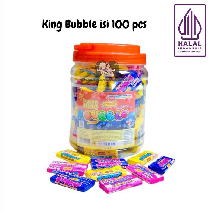NEW - PUSAN KING BUBBLE PERMEN KARET ISI 100PCS