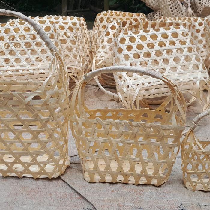 Keranjang Anyaman Bambu Hampers Tas Anyaman Bambu Populer