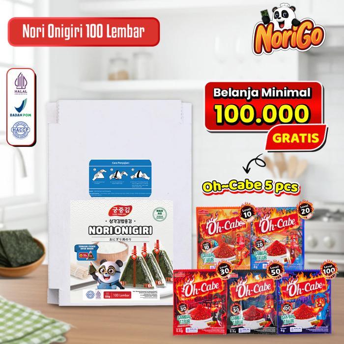 Nori Onigiri Nori Wrapper Onigiri / Sushi Nori 100 Lembar Tbk