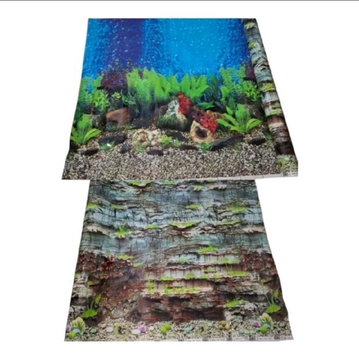 Gambar background aquarium gambar belakang aquarium 2 sisi lebar 1 mtr