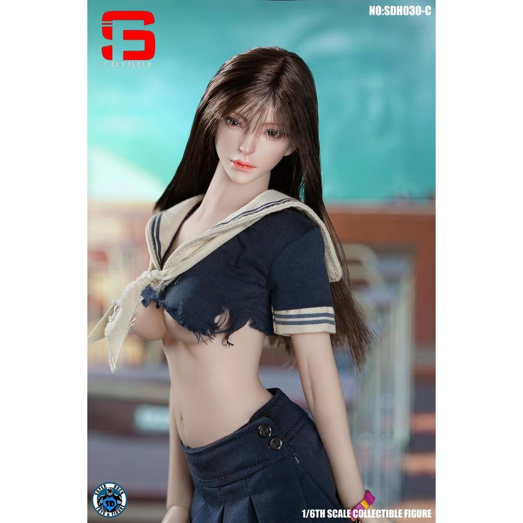 HOT SALE SUPER DUCK SDH030 1/6 BEAUTY GIRL HEAD SCULPT CARVING MODEL FIT 12'' TBLEAGUE PH PALE