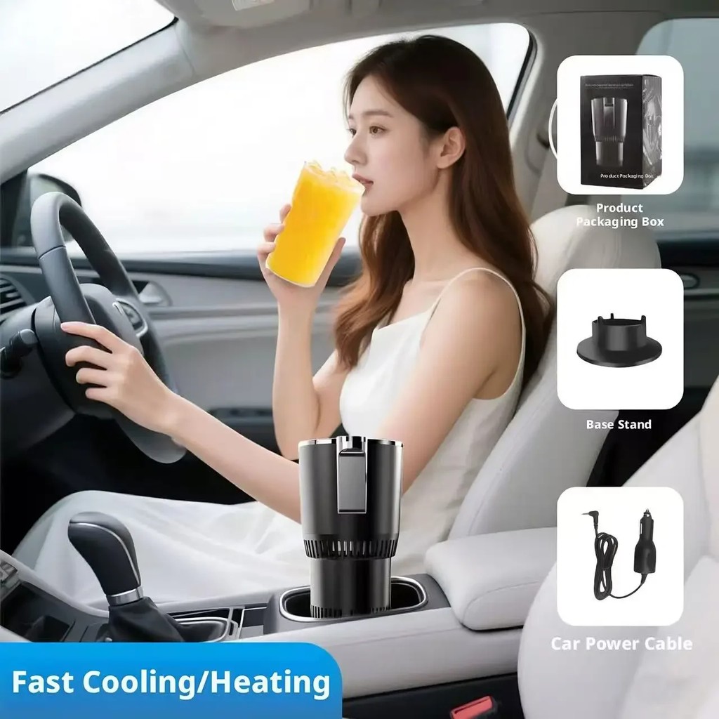 Car Intelligent Quick Cooling Cup Dual Use Rapid Freezer Holder Mini Fridge Heating And Cooling Cup
