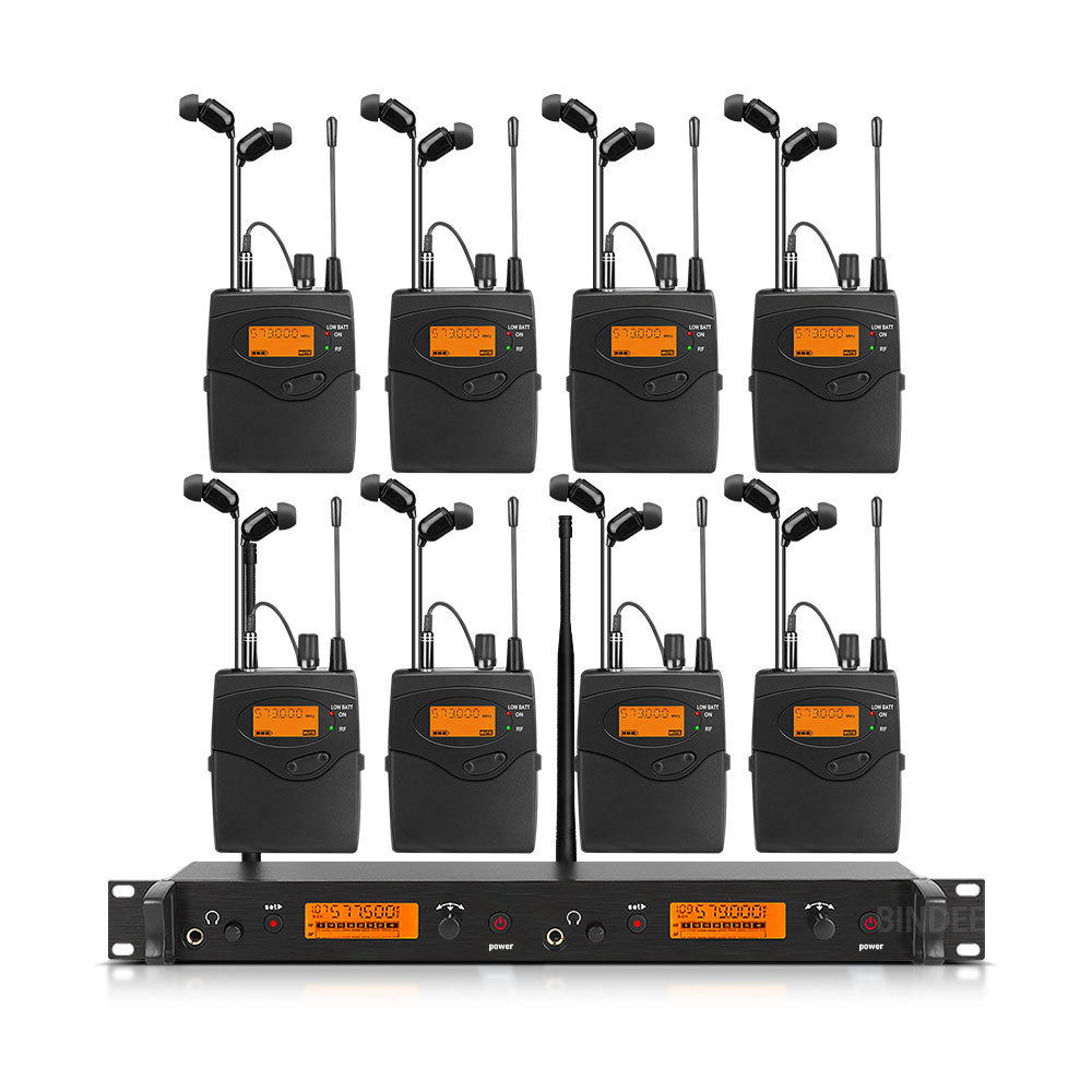 Professional In-Ear Monitor System 2-Channel Multi-Bodypack Monitor with In-Ear Wireless Monitor for