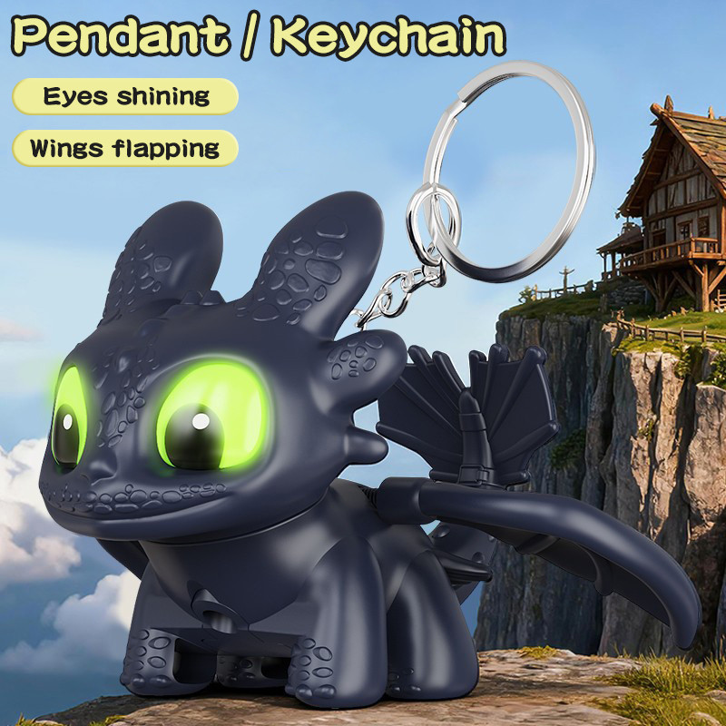 Kawaii Toothless Keychain Cartoon Dragon Taming Master Keyring Backpack Pendant Small Accessories