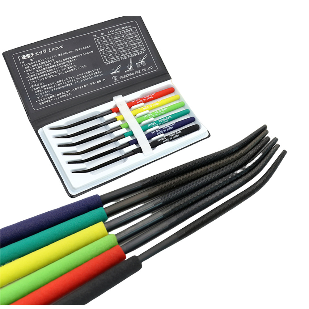 6Pcs Hardness Tester Checker File HRC40-HRC65 Set