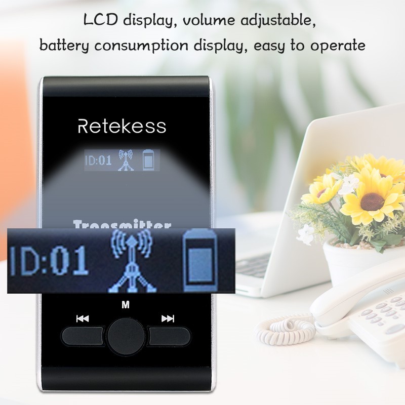 Retekess T130 T131 Wireless Tour Guide System Audio Tour Guide System Wireless Microphone
