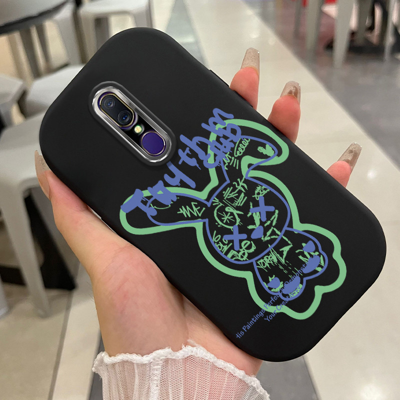 Casing Hp Untuk OPPO F11 F11 Pro A9 2019 A9x Case Casing Beruang yang rusak pola Kerang gemuk ponsel