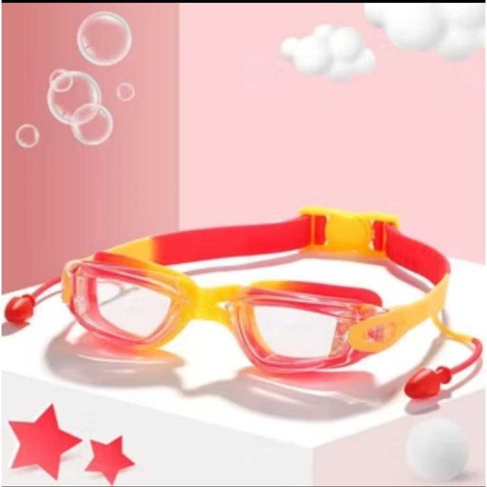 IRARU SHOP Kacamata Renang Dengan Karet Silikon Eartip/Kacamata Renang Anak/Kacamata Renang Dewasa