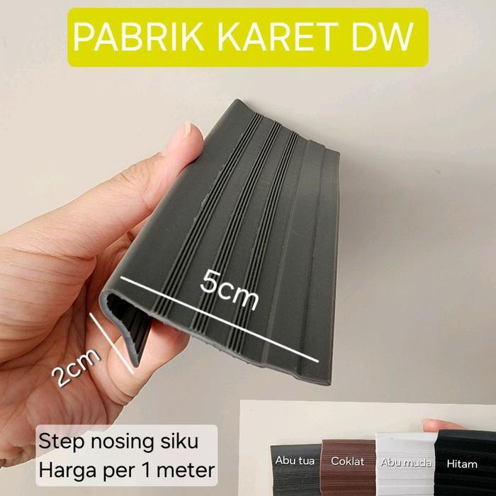 NEW STEP NOSING KARET MODEL SIKU LIST TANGGA ANTI SLIP TANGGA TIPE SIKU PENGAMAN TANGGA Pelindung