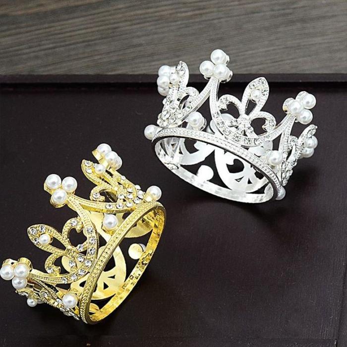 OddmentMini Crown Plastic Mahkota Plastik Mini Topper Kue Mini Mahkota Topper Bunga Mahkota