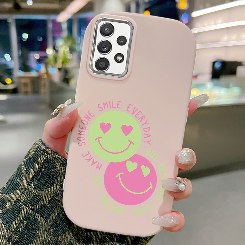Casing Hp Untuk Samsung Galaxy A52 4G A52 5G A52s 5G A51 M40s Case Heart Couple Emoji Kasing silikon