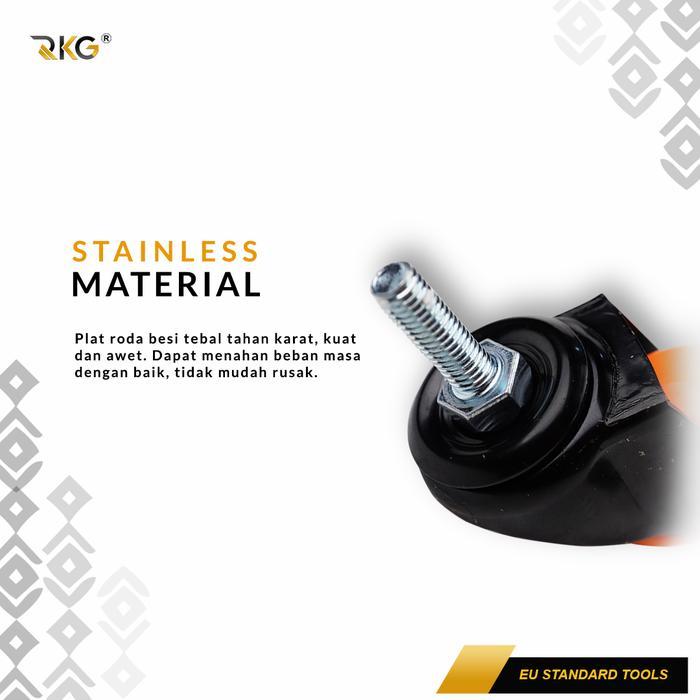 Roda Caster Pp Troli 1.5 Inch Oranye Roda Furnitur Rak Serbaguna Terbaik