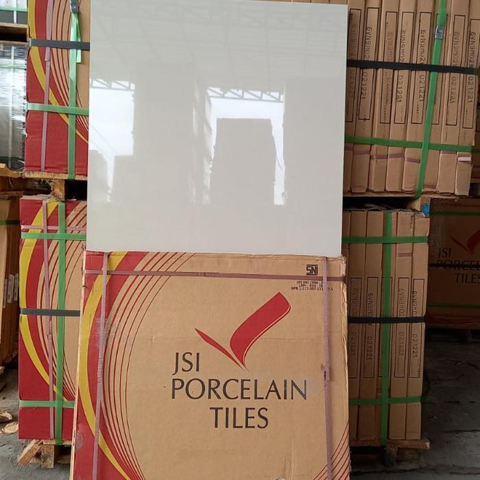 Promo Granit Lantai Rumah Cream Polos Glosy Kw3 Garuda Porcelain Termurah Granit Lantai Promo