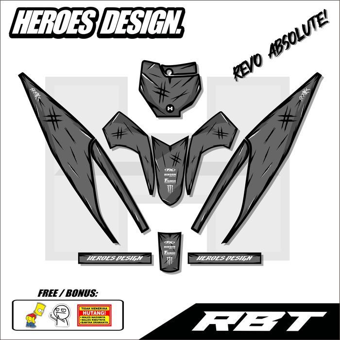 Sticker RBT REVO ABS Stiker Striping Motor RBT Revo Absolute Terbaru Motif Anime DECAL YZ CRF KLX KX