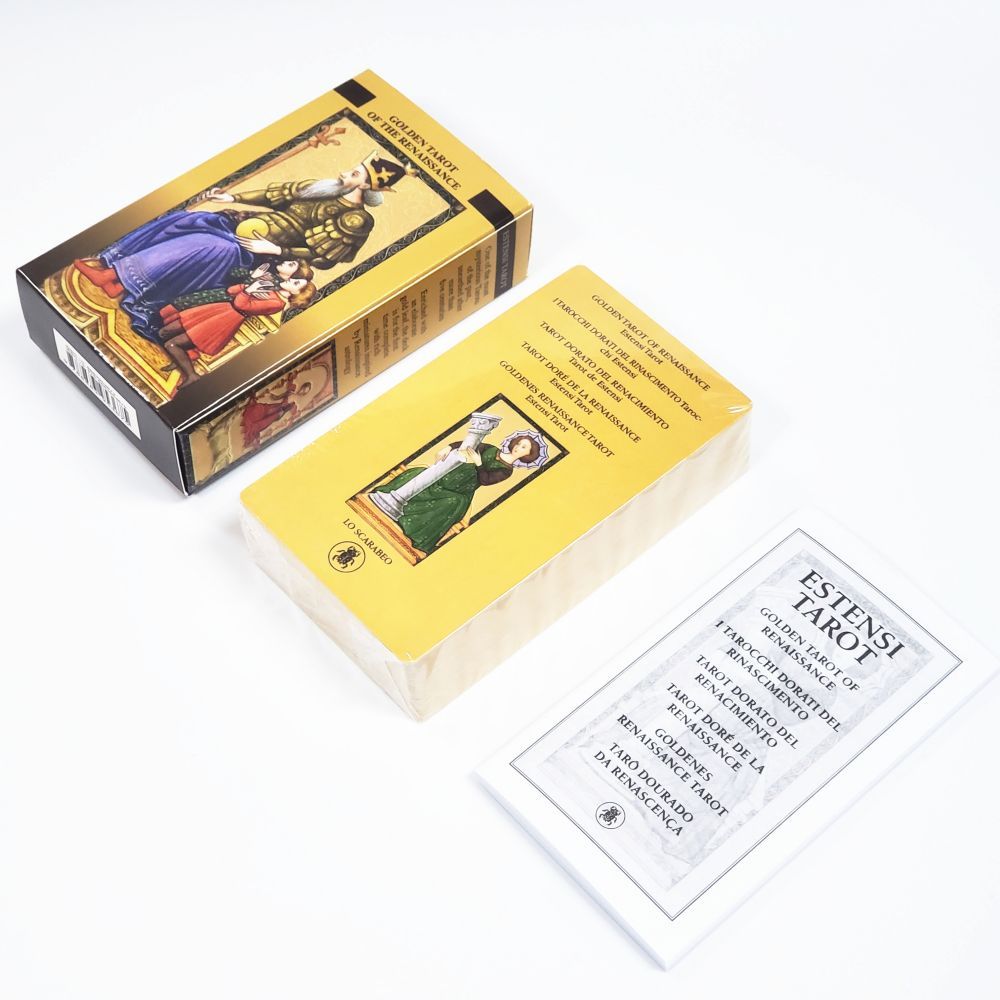 12x7cm Golden Tarot Of The Renaissance For The Great Outdoors Paper Manual Card Games 78-Card Deck