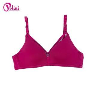 Bra Tanpa Kawat Busa Tipis Cup A Bahan Katun Warna Biru Ukuran 32