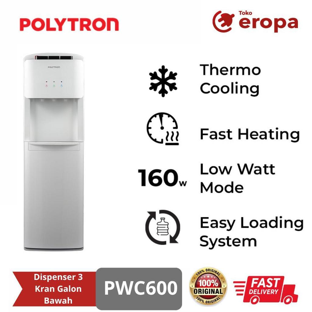 Dispenser 3 Kran Galon Bawah Polytron PWC600