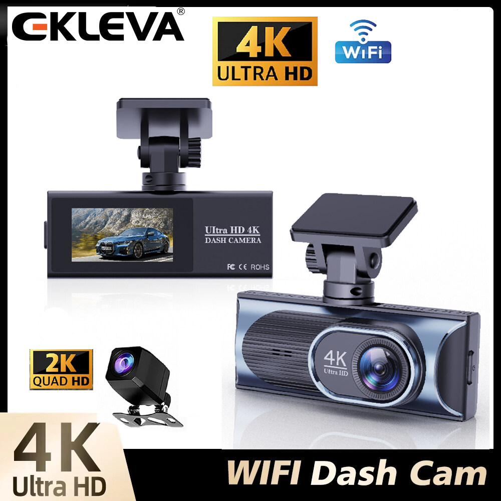 EKLEVA 4K+2.5K Dual Lens Dash Cam WIFI Car Dvr Camera Vehicle Recorder Dashcam Camcorder Video
