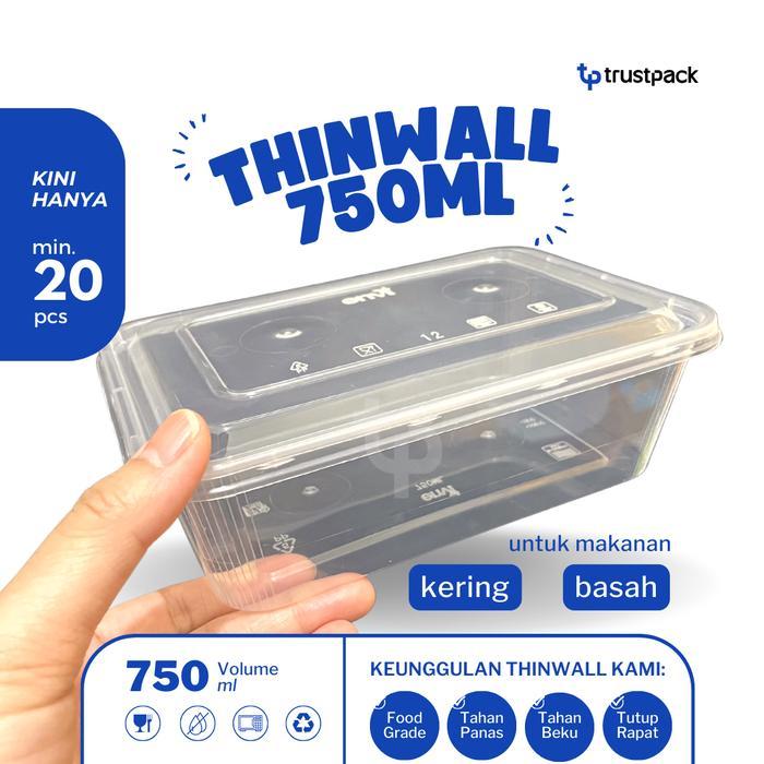 Kotak Makan 750 Ml Tempat Box Nasi Microwave Thinwall Food Container