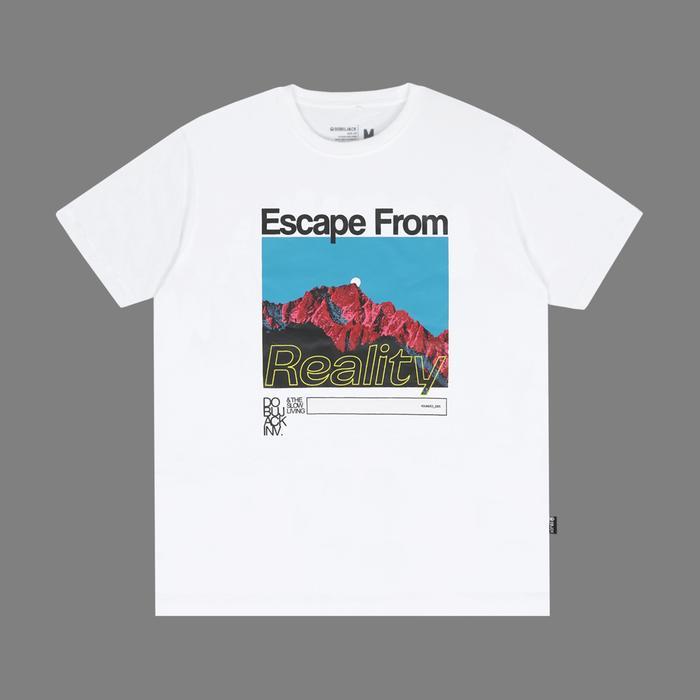 Dobujack Tshirt Lily Kaos Katun Combed Warna Putih Potongan Reguler Ukuran S White Tees - Putih, S