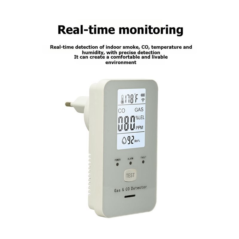 ?CYBER MONDAY?Anti-Poisoning Carbon Monoxide Gas Leak Monitor 4-In-1 0-999Ppm Detection Alarm