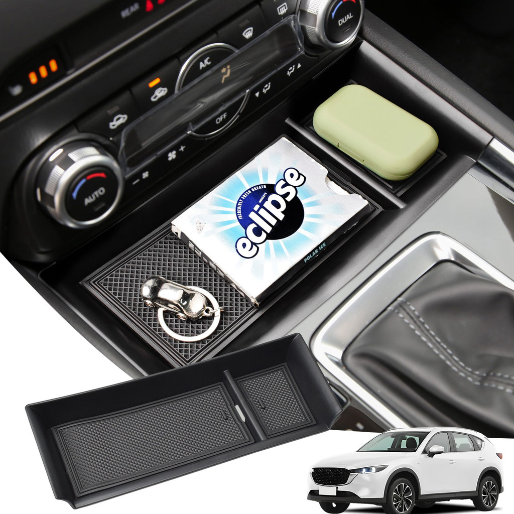 Center Console Storage Box For Mazda CX5 CX-5 2022 2023 2024 Center Console Front Organizer Tray ABS