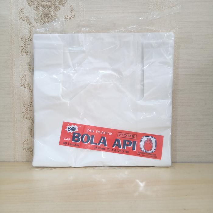 kantong kresek HDPE putih 21 28 bola api