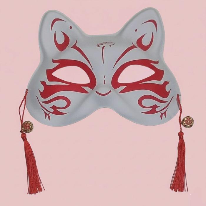 Promo Aksesoris Topeng Helloween Party Topeng Serigala Kitsune Fox Nezha Mask Cosplay New Year Event