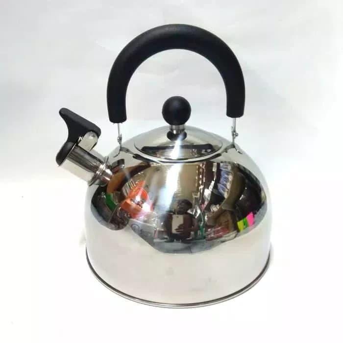 Teko Bunyi Stainless Steel Kapasitas 3 Liter Tutup Bunyi Pegangan Anti Panas