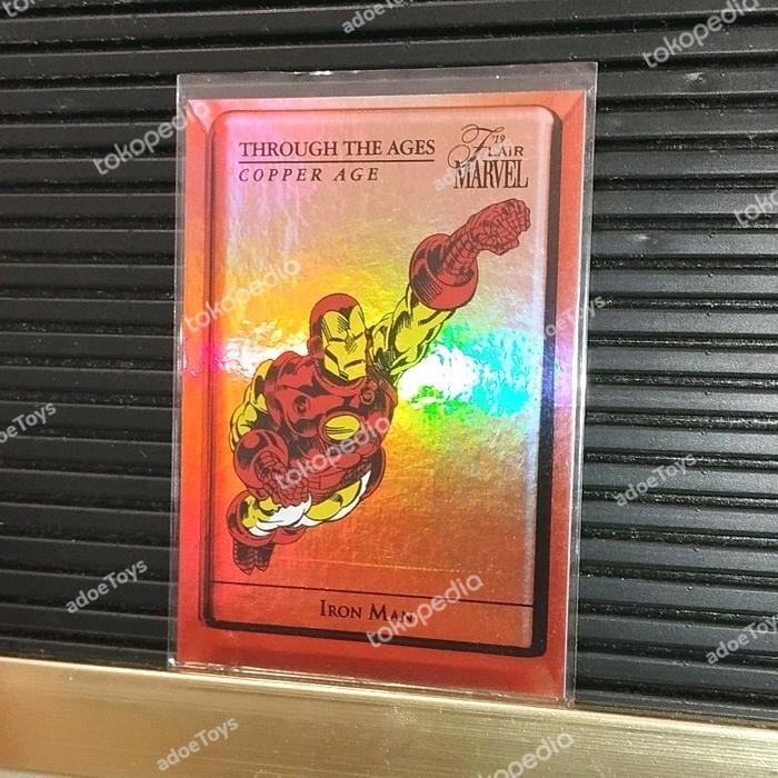HOT SALE IRON MAN KARTU MARVEL FLAIR THROUGH AGES HOLO NO LEGENDS SHF FUNKO POP TERMURAH