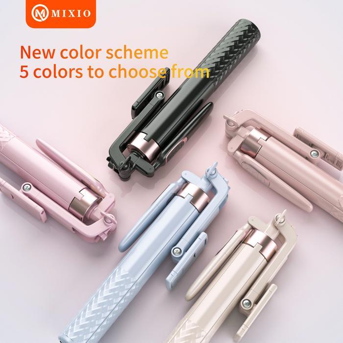 (Versi Premium) Mixio A180 Quadpod Macaron 180Cm / Tripod Tongsis Bluetooth Premium Remote