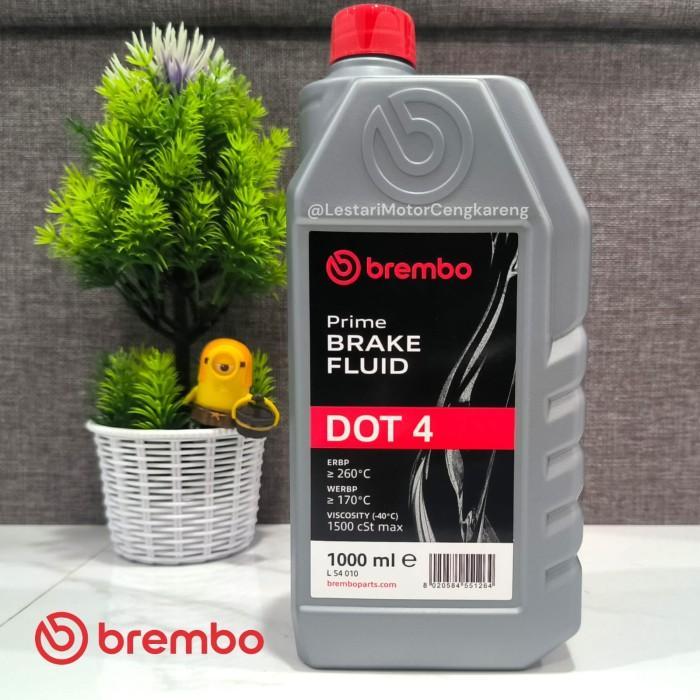 BREMBO RACING Minyak Rem Brake Fluid DOT 4 1000 ML - Minyak Rem Mobil Motor 1 Liter 100% Asli Italy