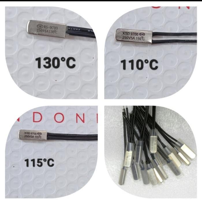 thermostat thermofuse bimetal fuse suhu temperatur nc rs ksd 9700 5a