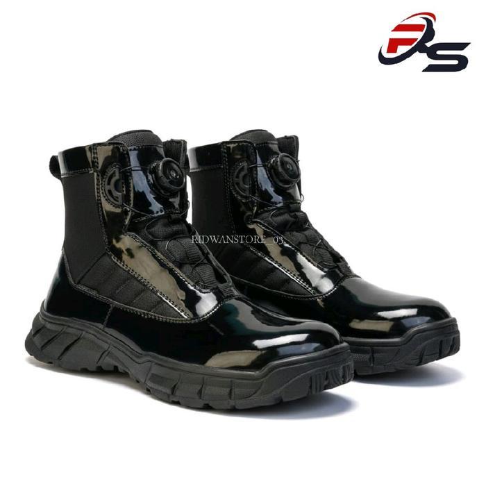 TERLARIS Sepatu Pdl Pdh Ankle Boots Dislap Tali Putar Pria Wanita Jatah TNI POLRI Security Tinggi