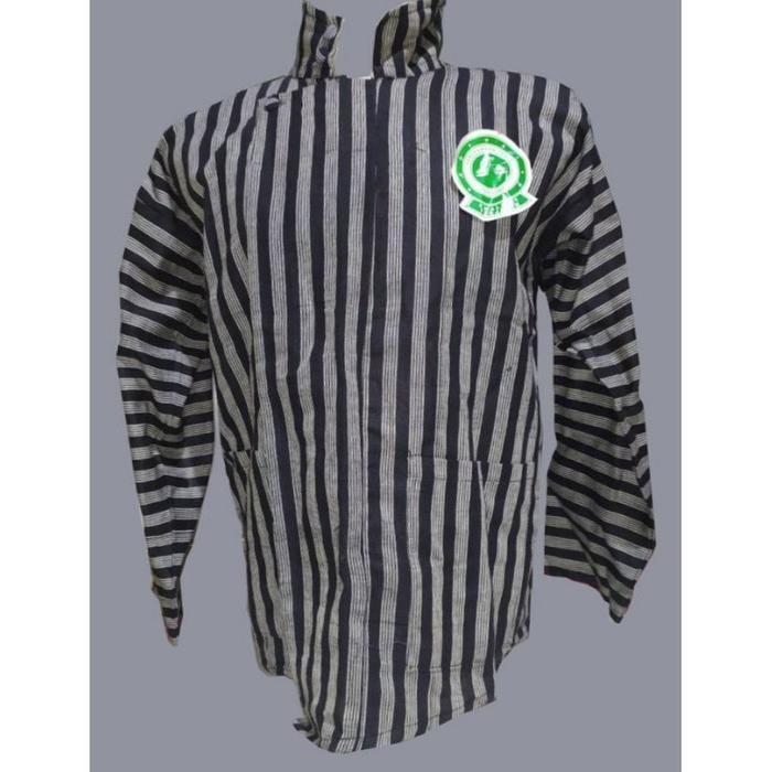 ORIGINAL BAJU ATASAN AJAWA SURJAN LURIK LOREK PRIA DEWASA BESKAP TRADISIONAL JOGJA SOLO SORJAN TENUN