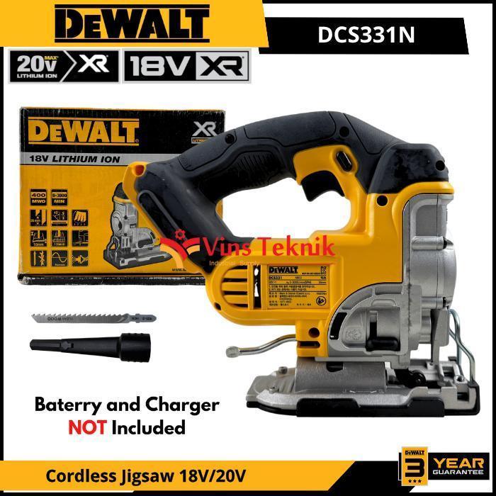 tokobryani DEWALT DCS 331N Mesin Gergaji Ukir Baterai Cordless Jigsaw Jig Saw 20V DCS331N