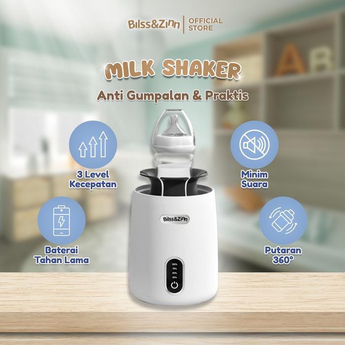 ((PROMO)) Bilss&Zinn Pengocok Botol Susu Bayi, dan MPASI Otomatis / Millk Shaker Portable Anti