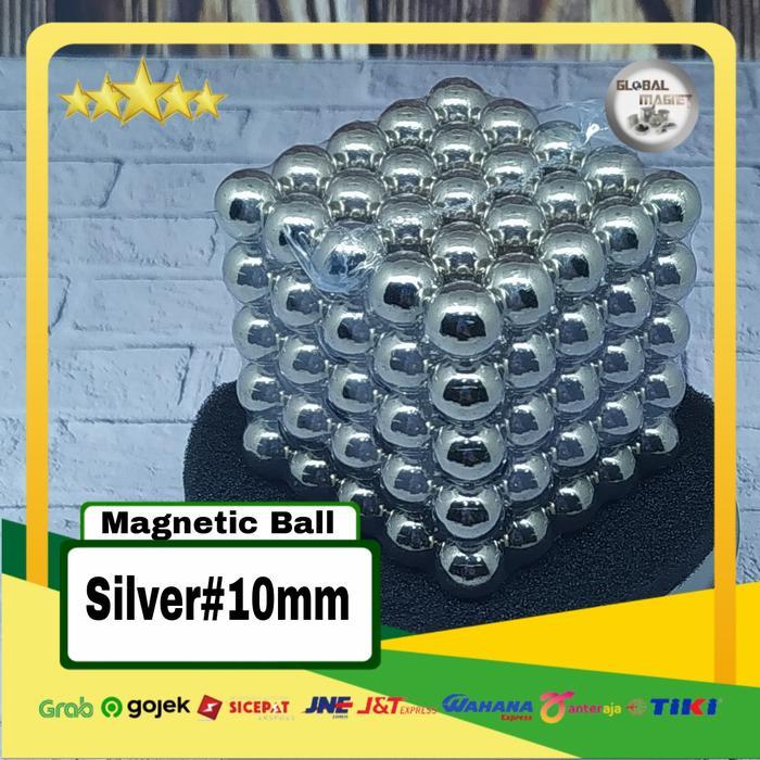 Bola Magnet 10mm untuk Kreasi Puzzle dan Miniatur