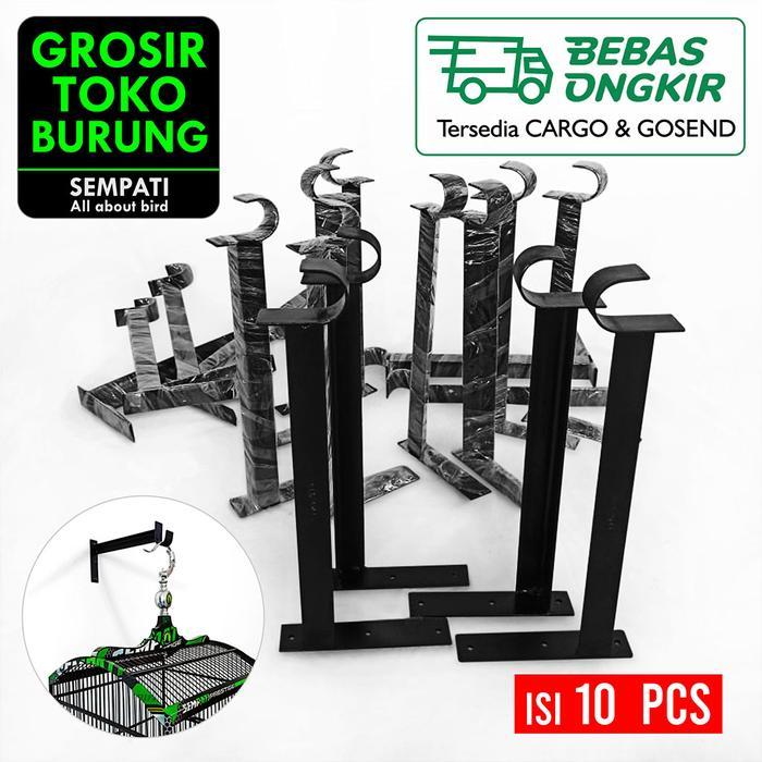 Sempati grosir gantungan tempel rak pot tanaman hias bunga siku L 10pc