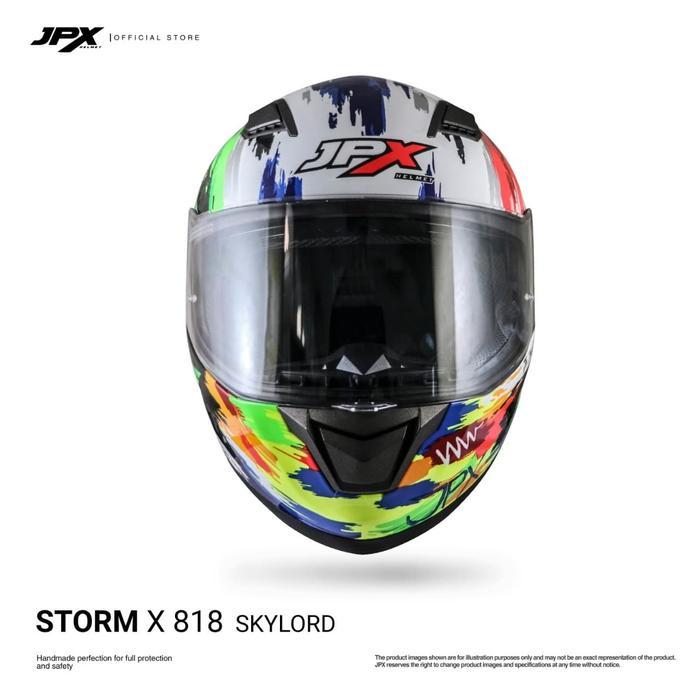 Luminousess// Helm Jpx Full Face Storm X818 Skylord - Super Black
