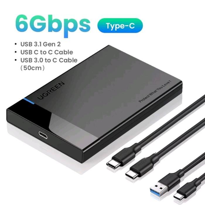 TERLARIS UGREEN ENCLOSURE HARDISK EXTERNAL USB 3.0 SATA 2.5 Inch HDD & SSD