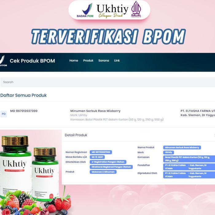 Best Seller / Ukhtiy Collagen Original - Collagen Mencerahkan, Melembabkan Kulit, Dan Memudarkan