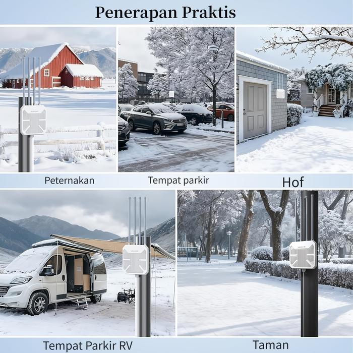 SKS WAVLINK WiFi6 Dual Band 2.4+5G router wifi Outdoor Waterproof & Anti Petir Jangkauan Jauh Cocok