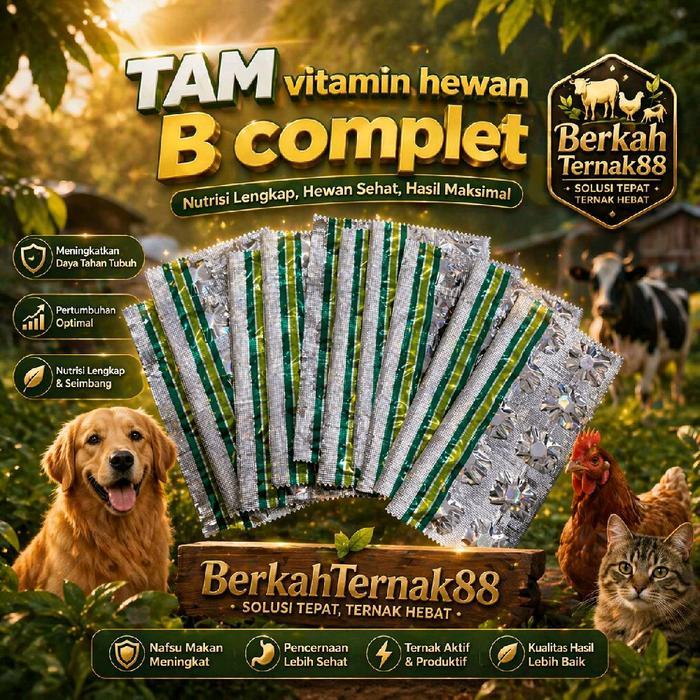 Berkah Ternak88 AM/TMD Vitamin Ayam Jago Original 100% TAM Vitamin Hewan B Complet Nutrisi Lengkap