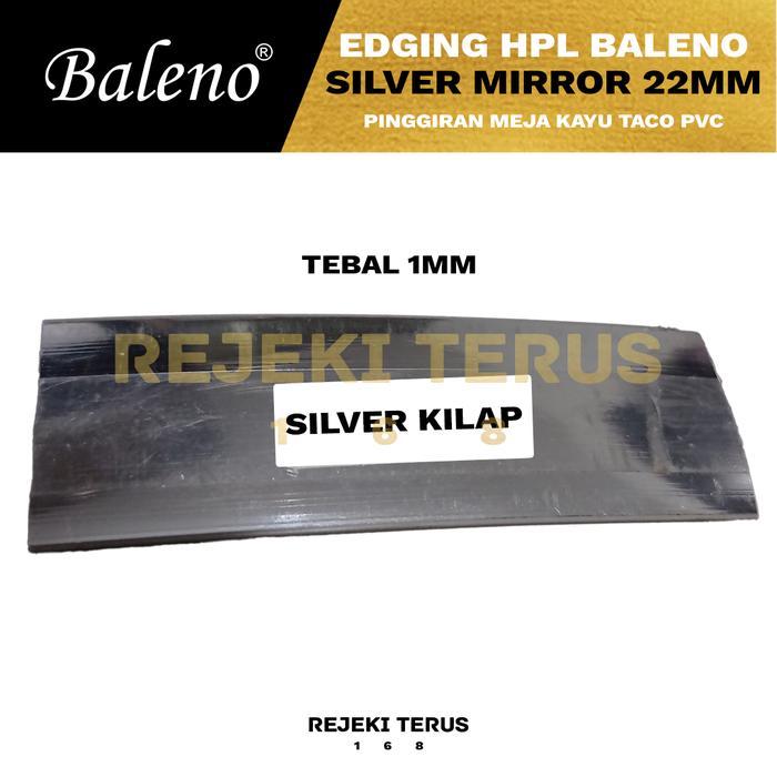 Edging HPL Silver - Pinggiran Meja Kayu Taco PVC - 22mm Tipis