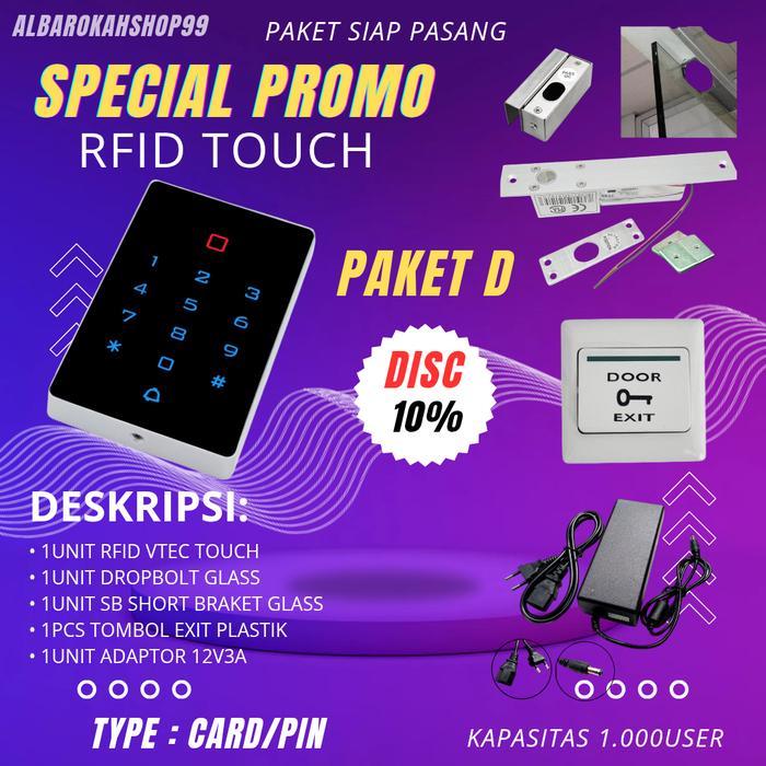 Rfid pin/kartu akses Paket Akses Pintu Otomatis dengan Reader RFID dan Dropbolt untuk Pintu Kaca pin