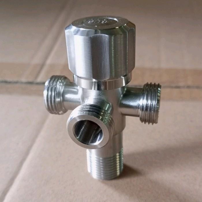 PALOMA - Stop kran cabang 3 stainless 304 asli / kran Tee closet stainless Jet