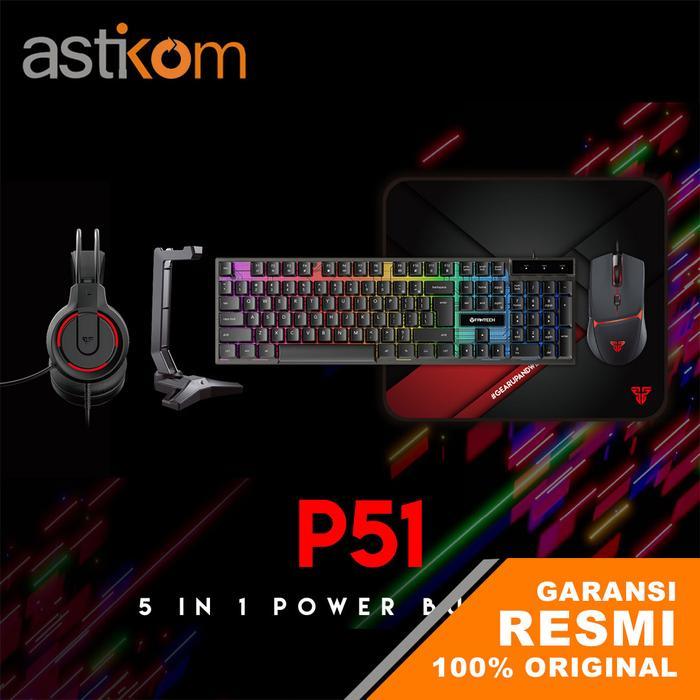 FANTECH GAMING SET P51 BLACK GAMING COMBO SET GAMIG GEAR 5IN1