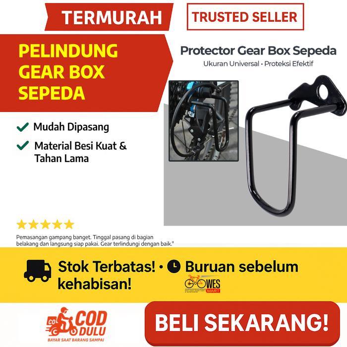 Pelindung Gear Box Sepeda Besi Guard Universal untuk MTB, Road Bike, Sepeda Lipat