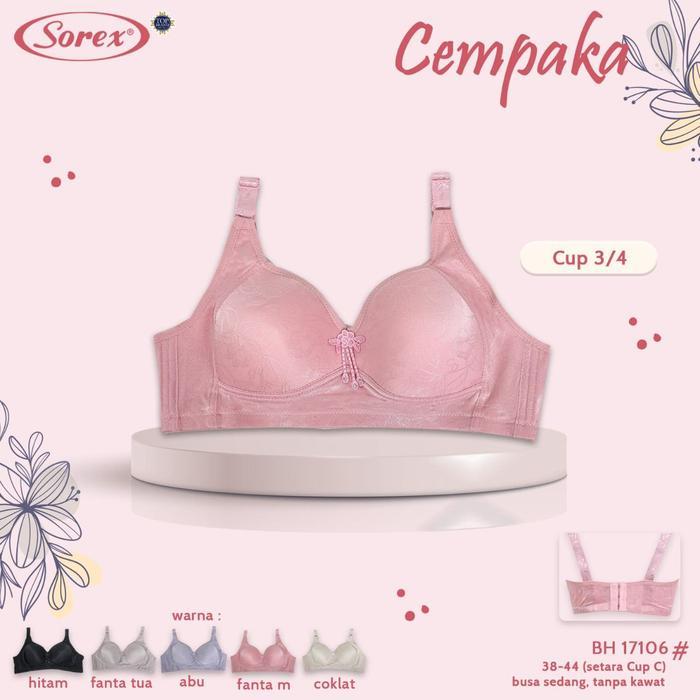 SOREX-Bra/BH Sorex Big Size, Bra Jumbo, Tanpa Kawat, Kait 3